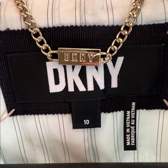 DKNY Mint Plaid Ruched Sleeve Blazer Size 10 Tailored Jacket - Picture 6 of 7